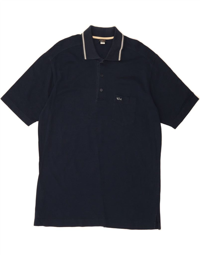 PAUL & SHARK Mens Yachting Polo Shirt XL Navy Blue Cotton Vintage Paul & Shark and Second-Hand Paul & Shark from Messina Hembry 