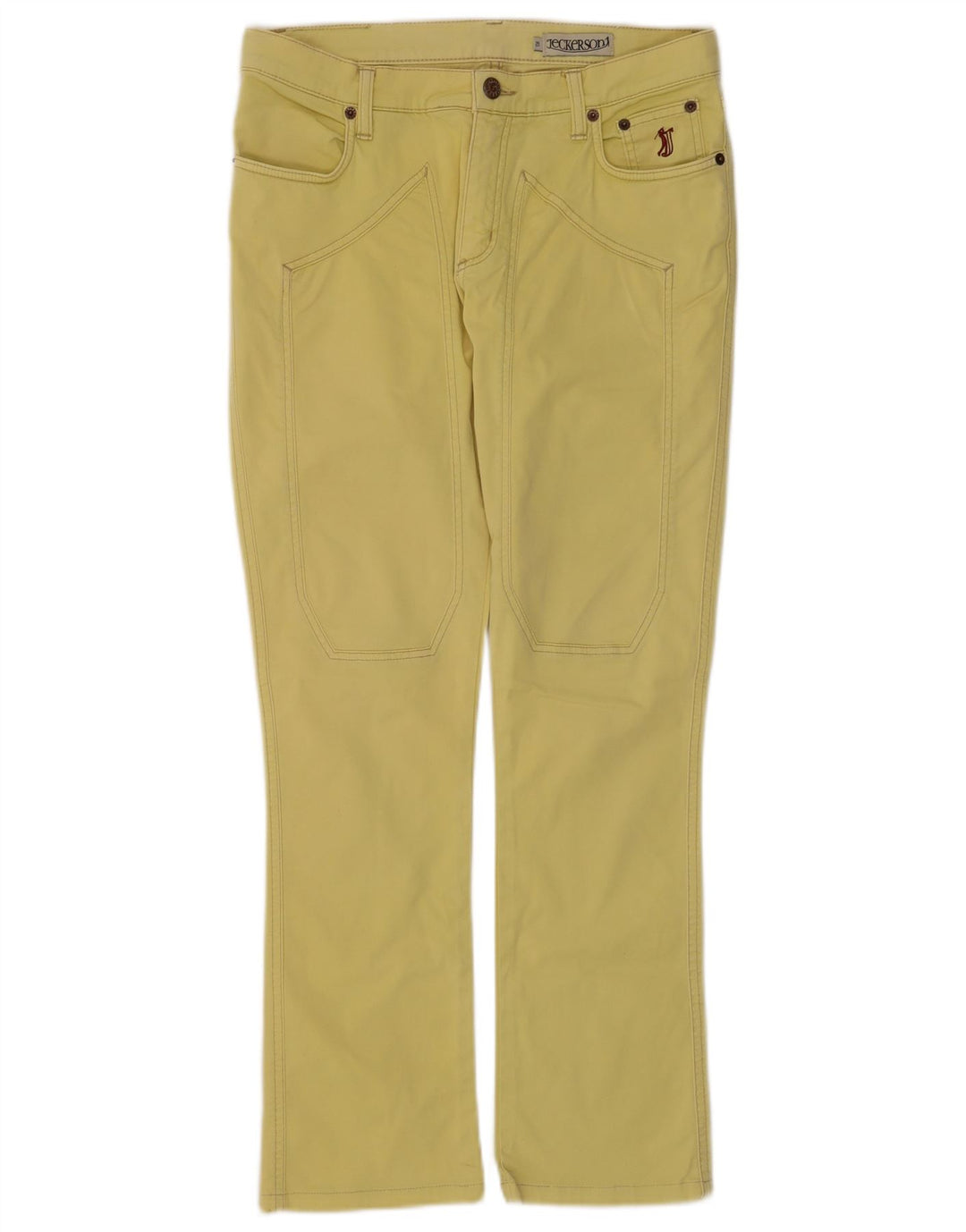 Jeckerson Womens Bootcut Jeans W29 L28 Yellow Cotton