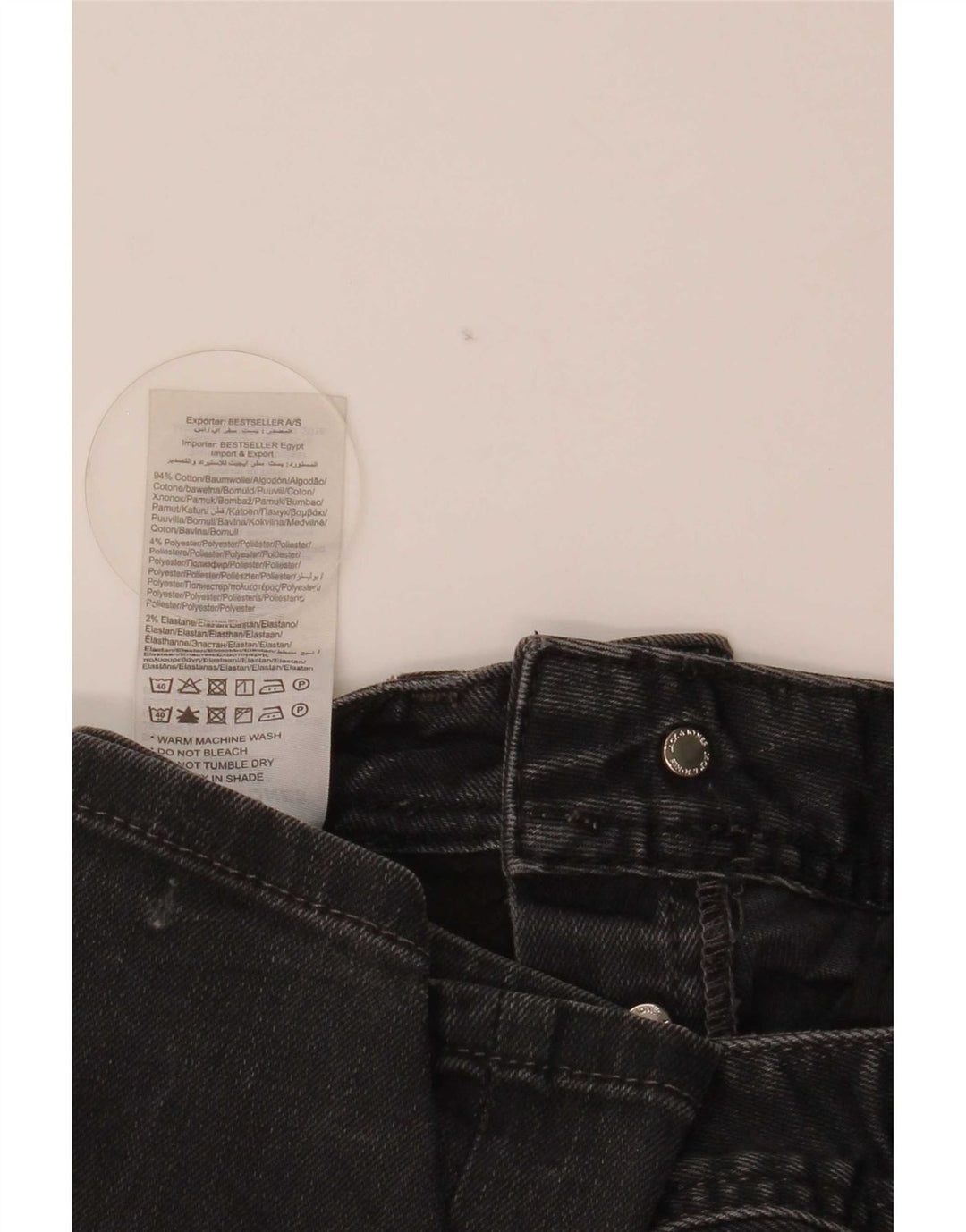 Jack & Jones Mens Clark Straight Jeans W29 L30 Black Cotton