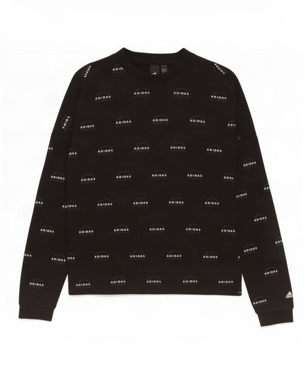 Adidas Mens Graphic Sweatshirt Jumper Small Black Cotton