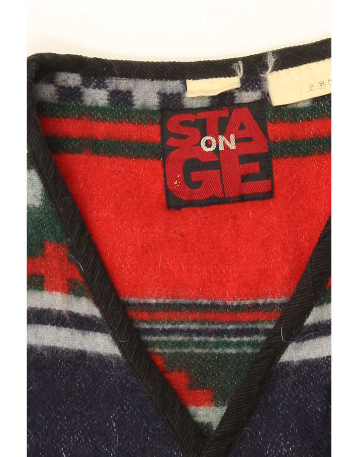 On Stage Mens Waistcoat Medium Multicoloured Striped
