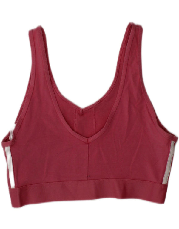 Adidas Womens Graphic Sport Bra Top Small Pink Cotton Sports