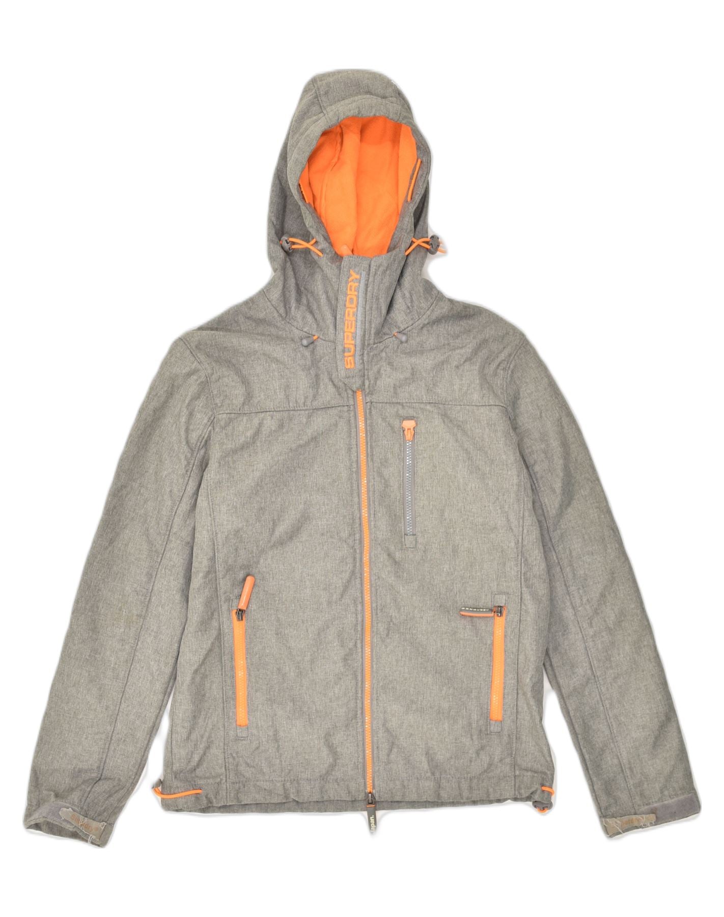 Superdry windtrekker grey on sale orange