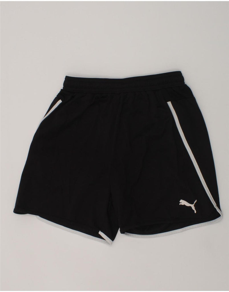 PUMA Boys Sport Shorts 11-12 Years Black Polyester | Vintage Puma | Thrift | Second-Hand Puma | Used Clothing | Messina Hembry 