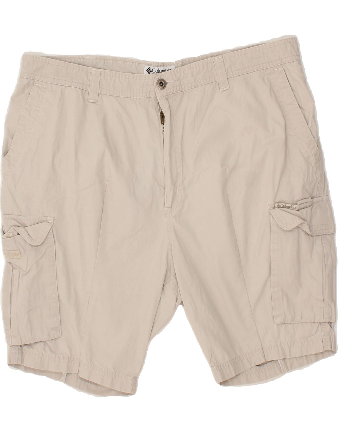 COLUMBIA Mens Cargo Shorts W38 XL Grey Cotton Vintage Second