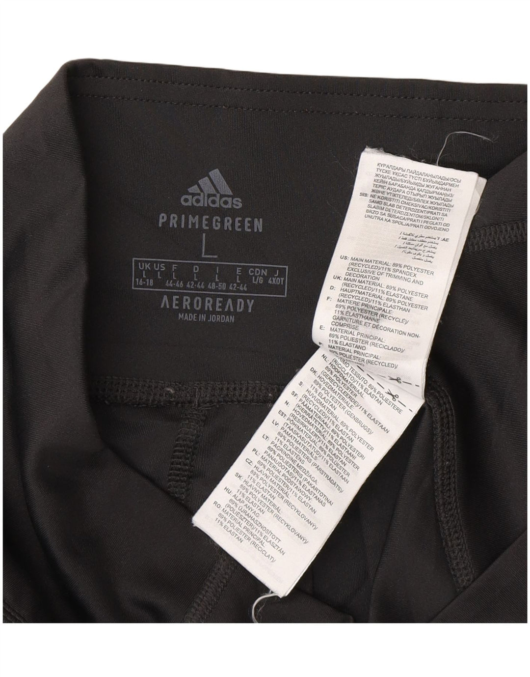 Adidas Womens Aeroready Leggings UK 16/18 Large Black Polyester