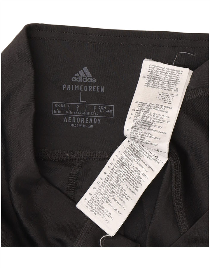 Adidas Womens Aeroready Leggings UK 16/18 Large Black Polyester