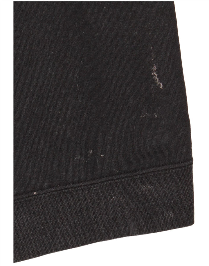 Nike Mens Zip Hoodie Sweater Large Black Cotton