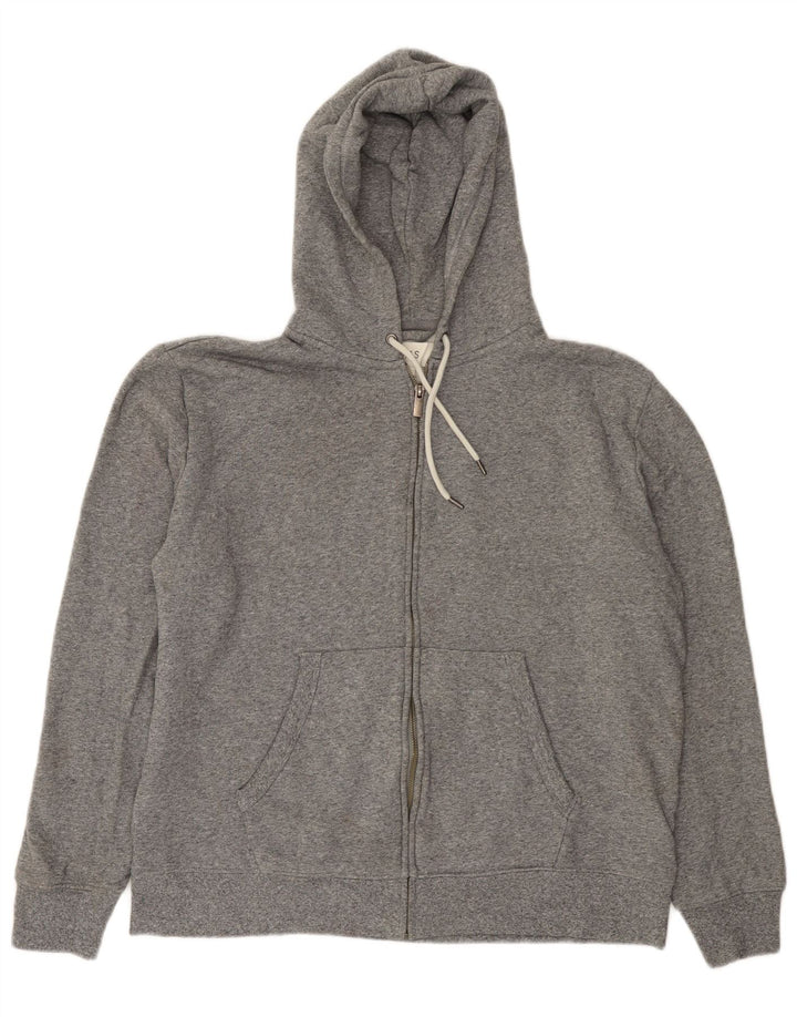 Marks & Spencer Mens Zip Hoodie Sweater XL Grey Cotton