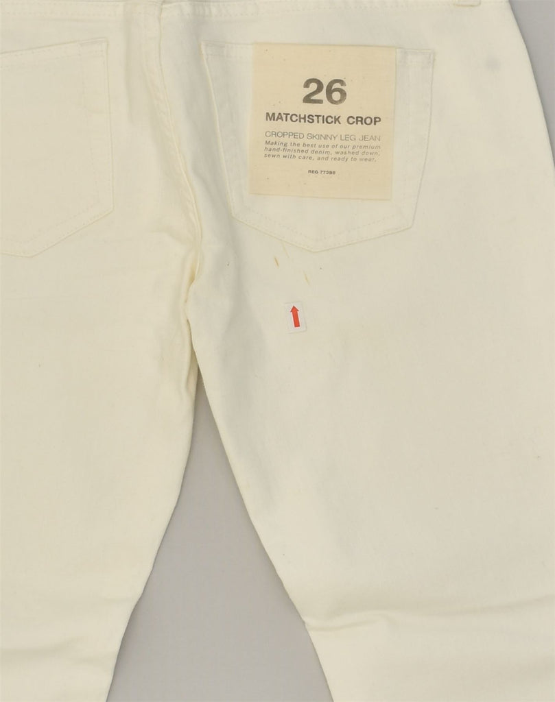 J. CREW Womens Cropped Skinny Jeans W26 L26 White Cotton | Vintage J. Crew | Thrift | Second-Hand J. Crew | Used Clothing | Messina Hembry 