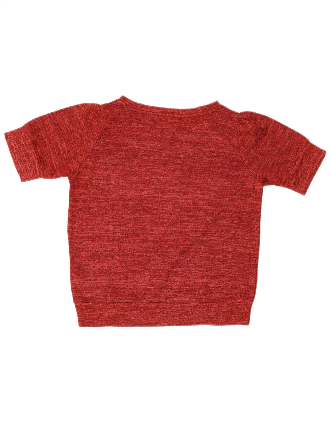 Zara Womens T-Shirt Top UK 10 Small Red Flecked Polyester