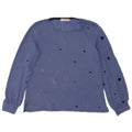 Oasis Womens Abstract Pattern Sweatshirt Jumper UK 12 Medium Blue Viscose