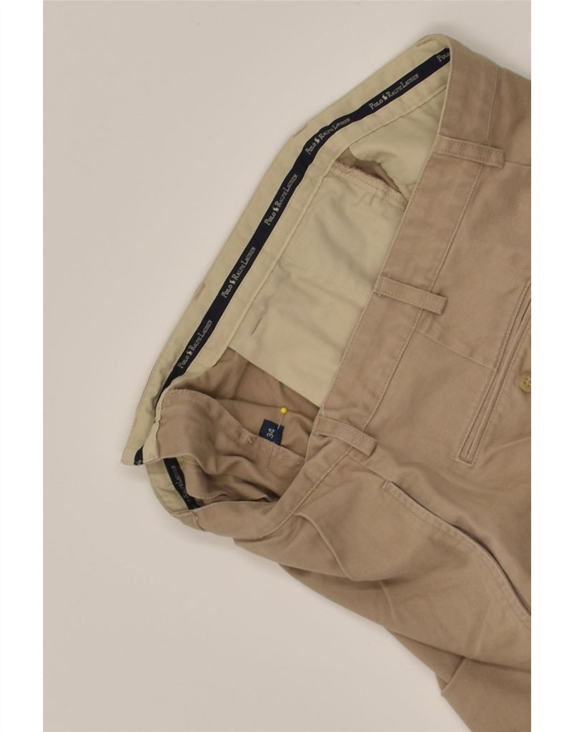 POLO RALPH LAUREN Mens Pegged Chino Shorts W34 Large Beige Cotton | Vintage Polo Ralph Lauren | Thrift | Second-Hand Polo Ralph Lauren | Used Clothing | Messina Hembry 