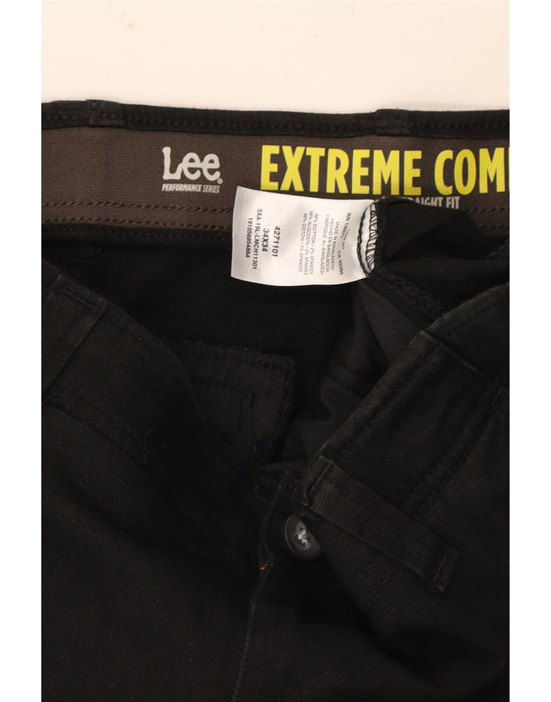 LEE Mens Straight Cargo Trousers W34 L34 Black Cotton Vintage Lee and Second-Hand Lee from Messina Hembry 