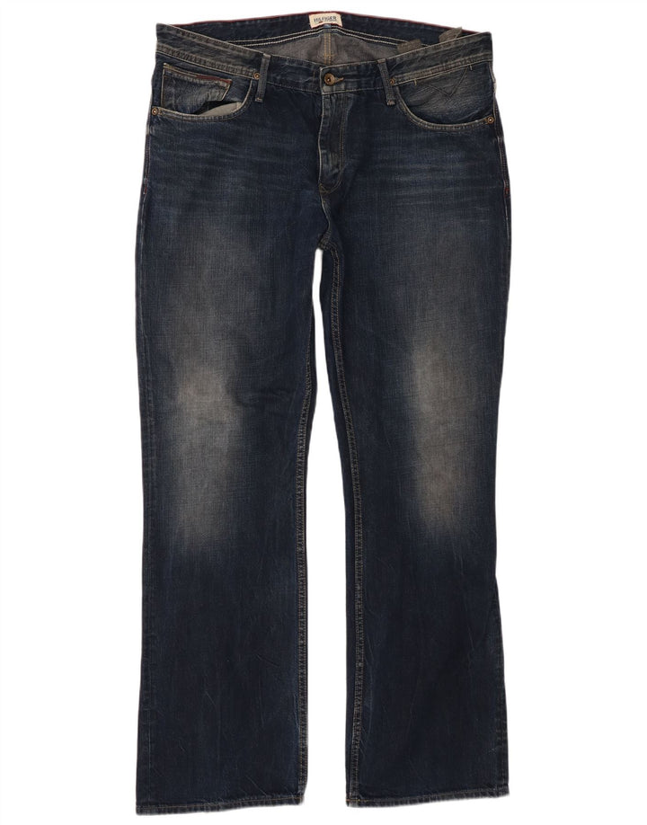 Tommy Hilfiger Mens Bootcut Jeans W38 L34 Navy Blue Cotton
