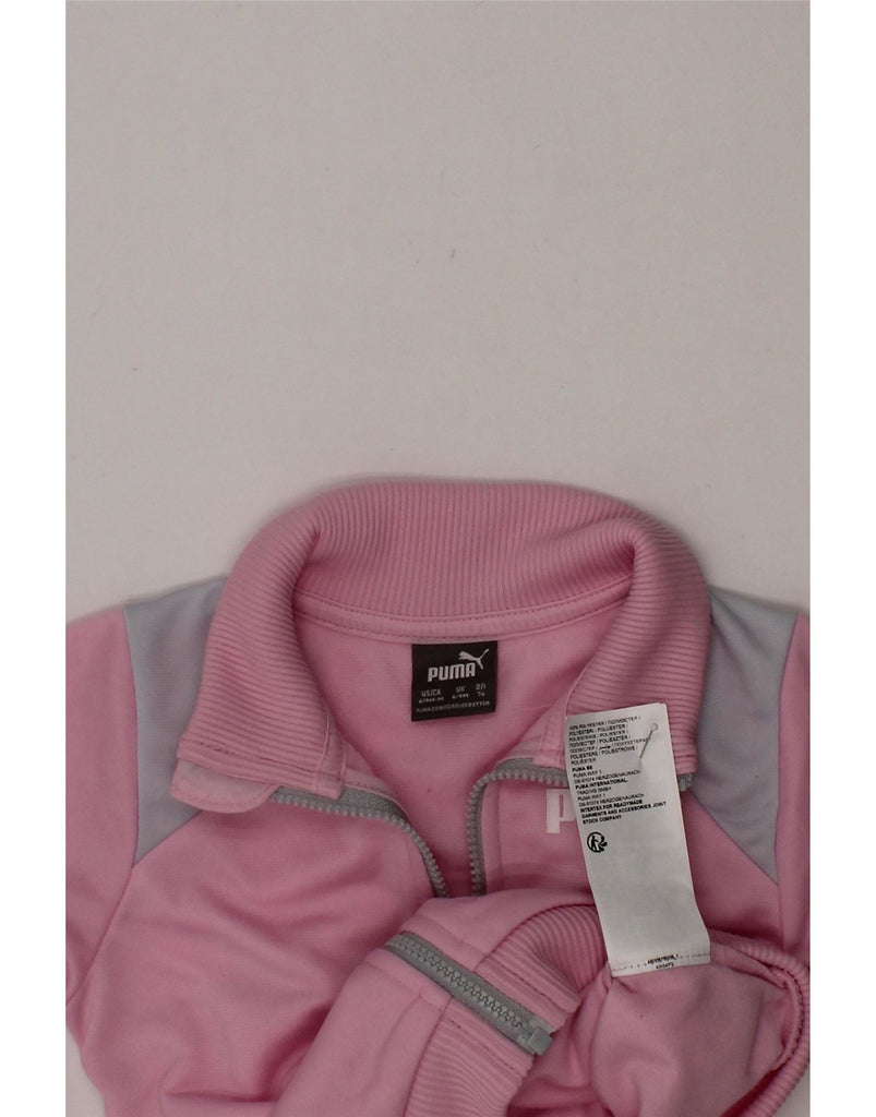 PUMA Baby Girls Graphic Tracksuit Top Jacket 6-9 Months Pink Colourblock Vintage Puma and Second-Hand Puma from Messina Hembry 