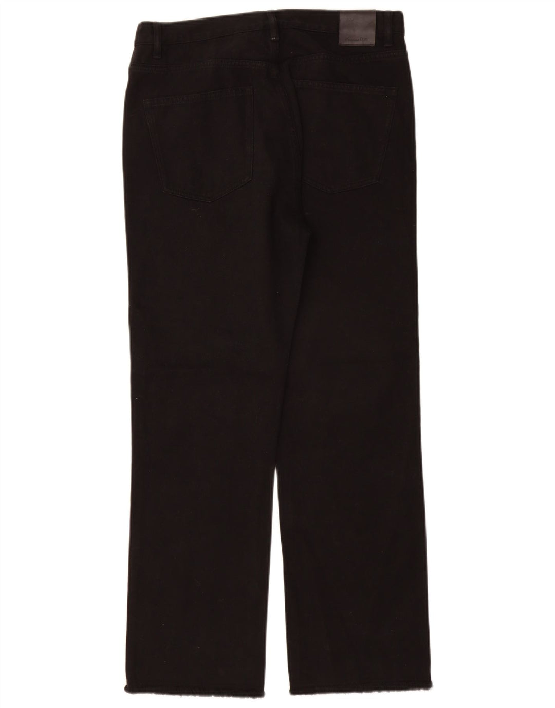 Massimo Dutti Womens High Rise Straight Jeans EU 40 Medium W30 L29 Black
