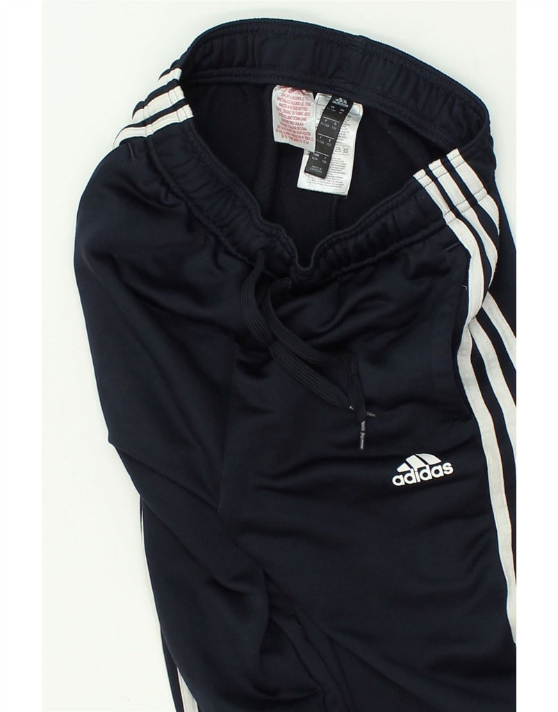 ADIDAS Boys Tracksuit Trousers Joggers 11-12 Years Navy Blue Polyester | Vintage Adidas | Thrift | Second-Hand Adidas | Used Clothing | Messina Hembry 