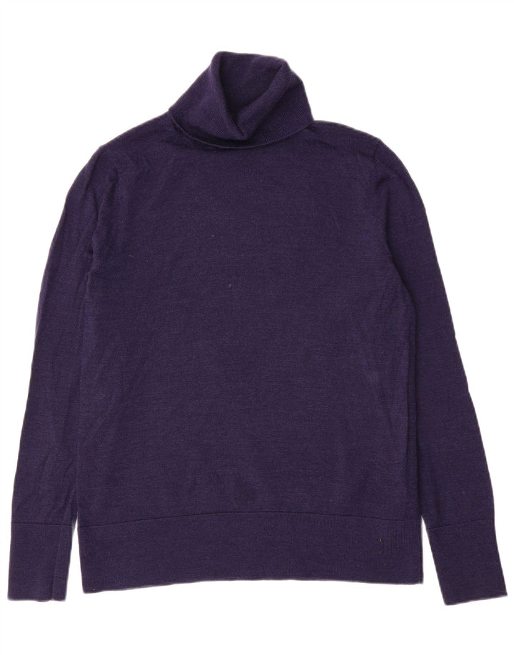 Gap Mens Roll Neck Jumper Sweater Medium Navy Blue Wool