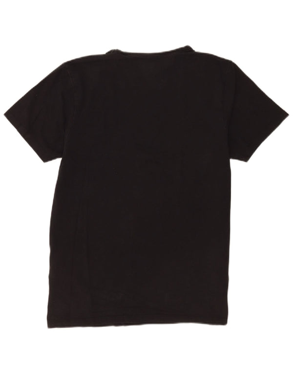 Jack & Jones Mens T-Shirt Top Large Black Cotton