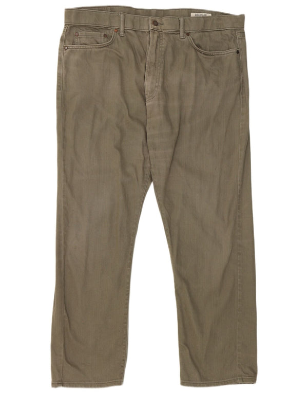Marks & Spencer Womens Regular Straight Jeans W38 L29 Green Cotton