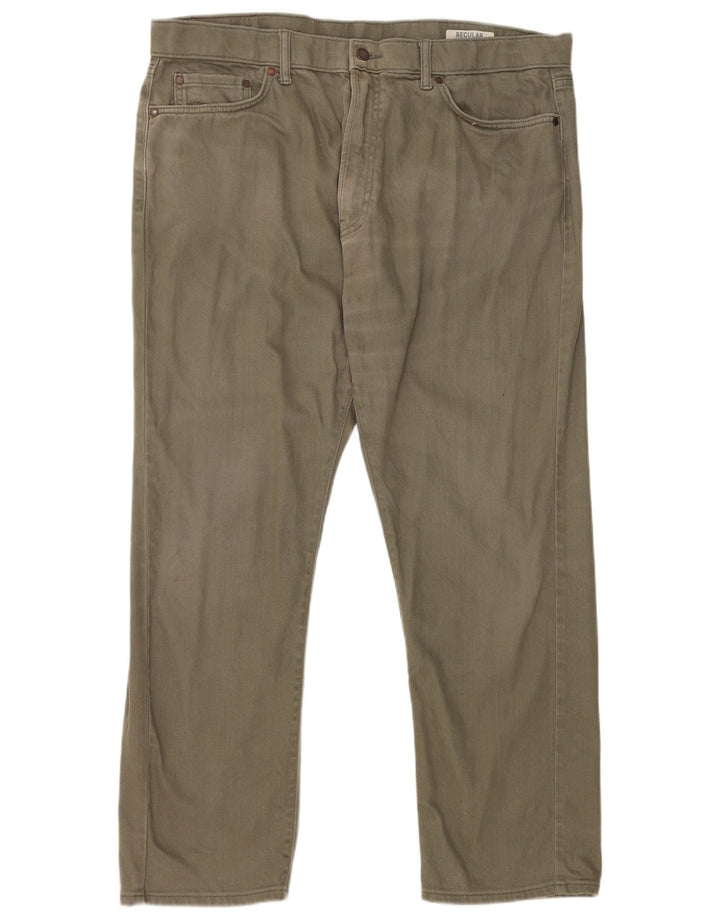 Marks & Spencer Womens Regular Straight Jeans W38 L29 Green Cotton