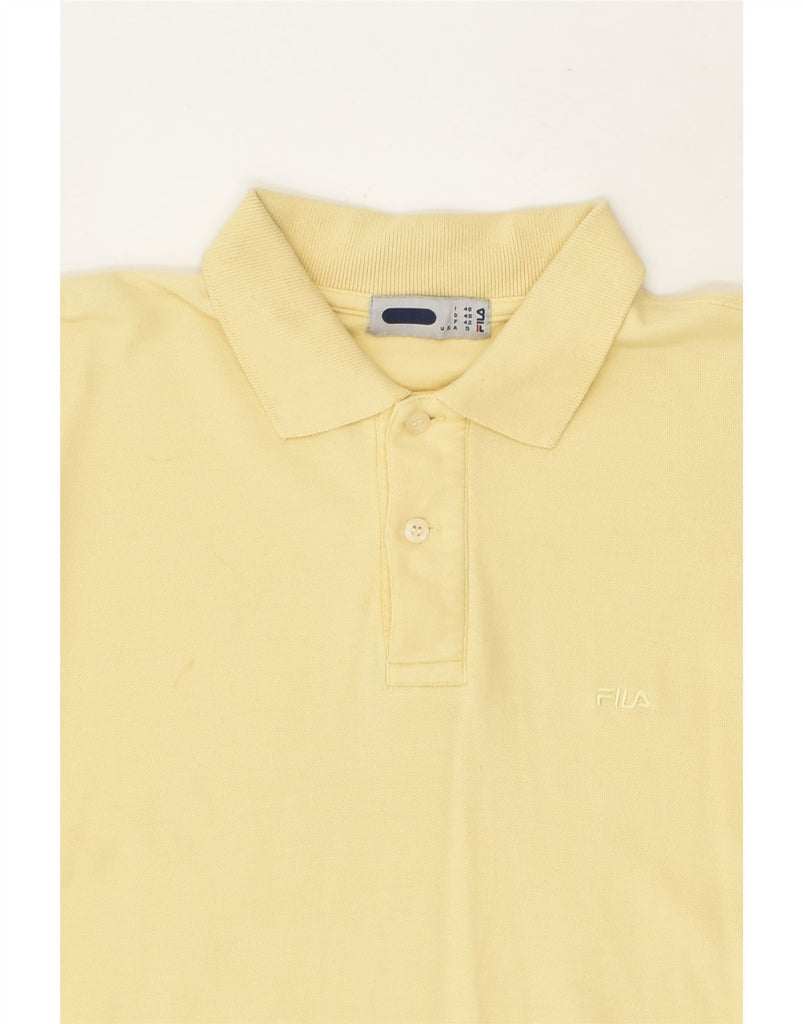 FILA Mens Polo Shirt Small Yellow Cotton | Vintage Fila | Thrift | Second-Hand Fila | Used Clothing | Messina Hembry 