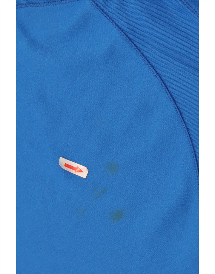 Champion Womens T-Shirt Top UK 14 Large Blue Colourblock Polyester