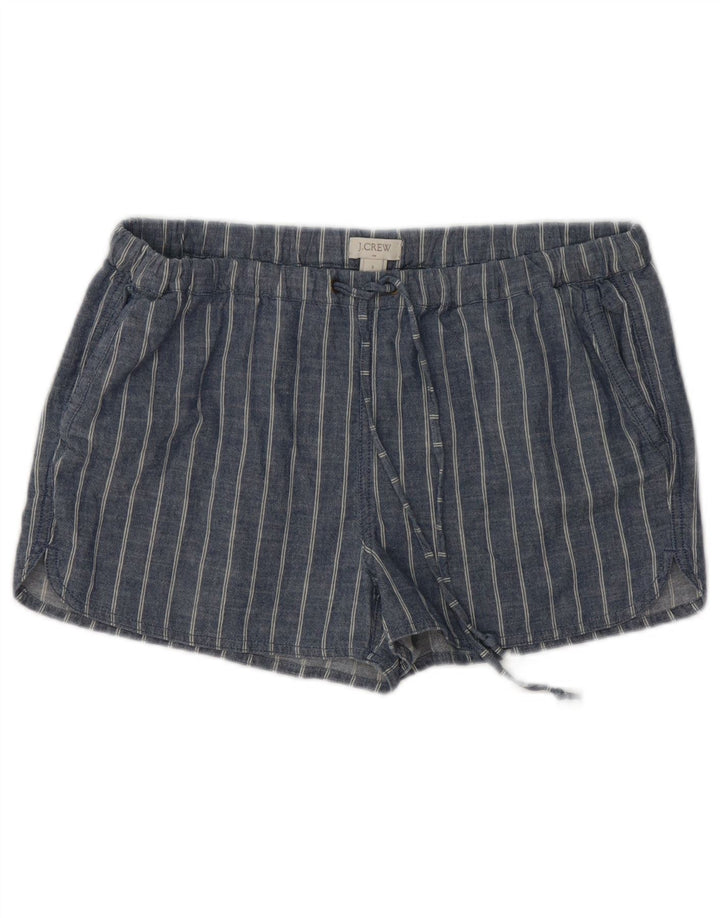 J. CREW Womens Casual Shorts Small W34  Blue Striped Cotton