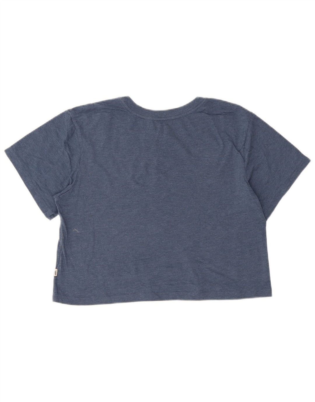 Vans Womens Crop Oversized Graphic T-Shirt Top UK 10 Small Blue