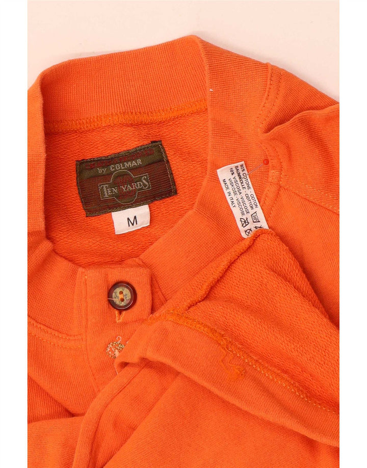 Colmar Womens Sweatshirt Jumper UK 14 Medium Orange Cotton