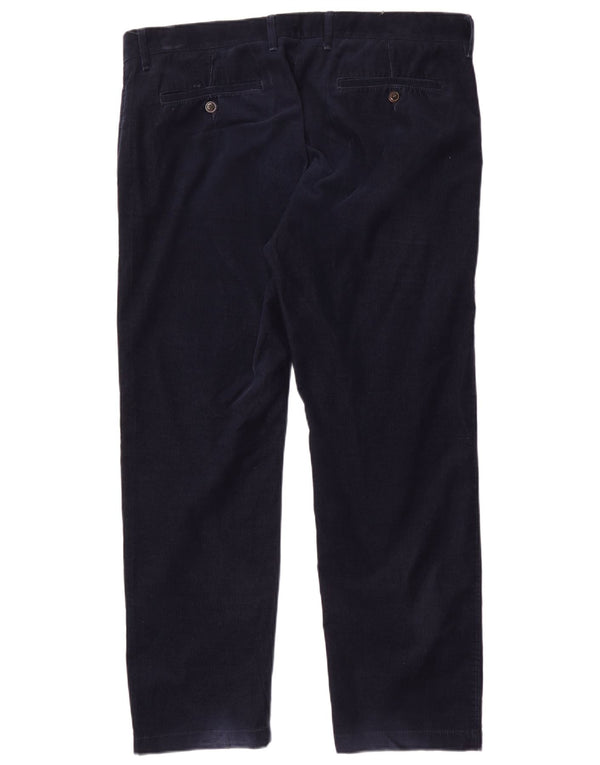 Marks & Spencer Mens Blue Harbour Straight Corduroy Trousers W38 L29 Navy
