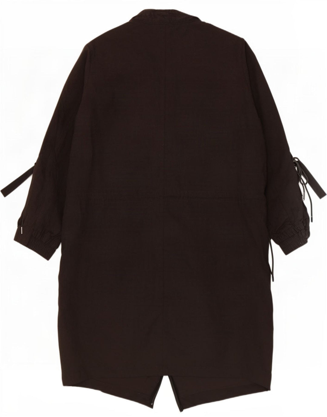 Zara Womens 3/4 Sleeve Overcoat UK 6 XS Black Polyester