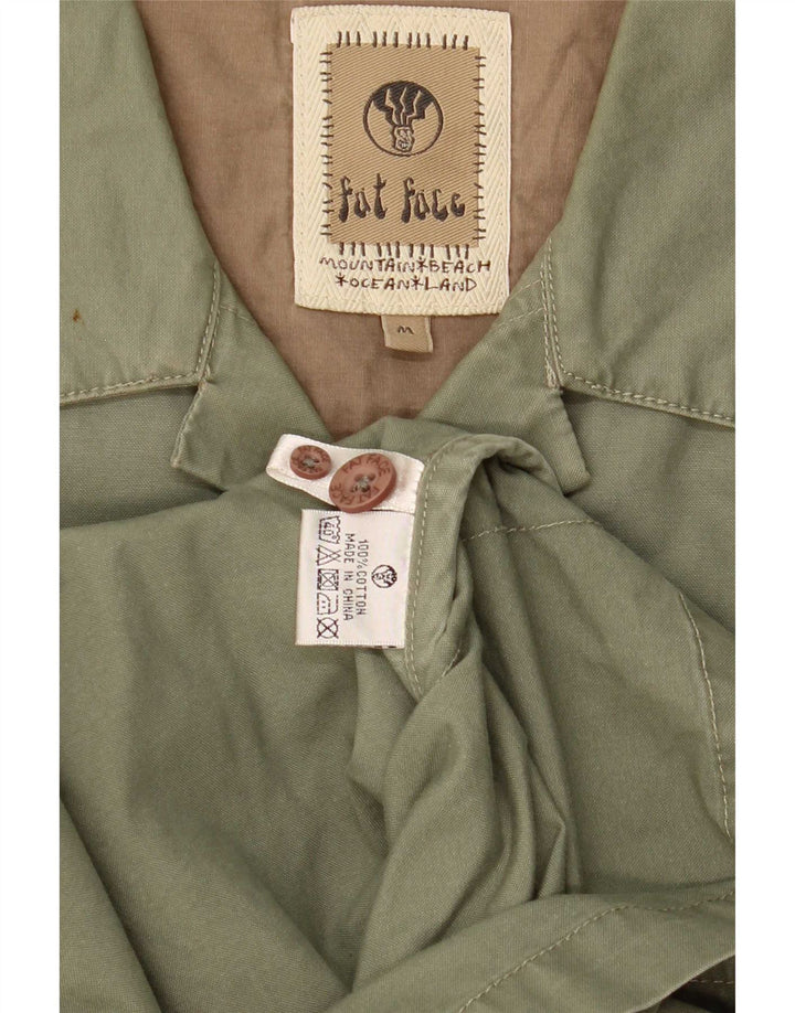 Fat Face Mens Utility Jacket UK 38 Medium Khaki Cotton