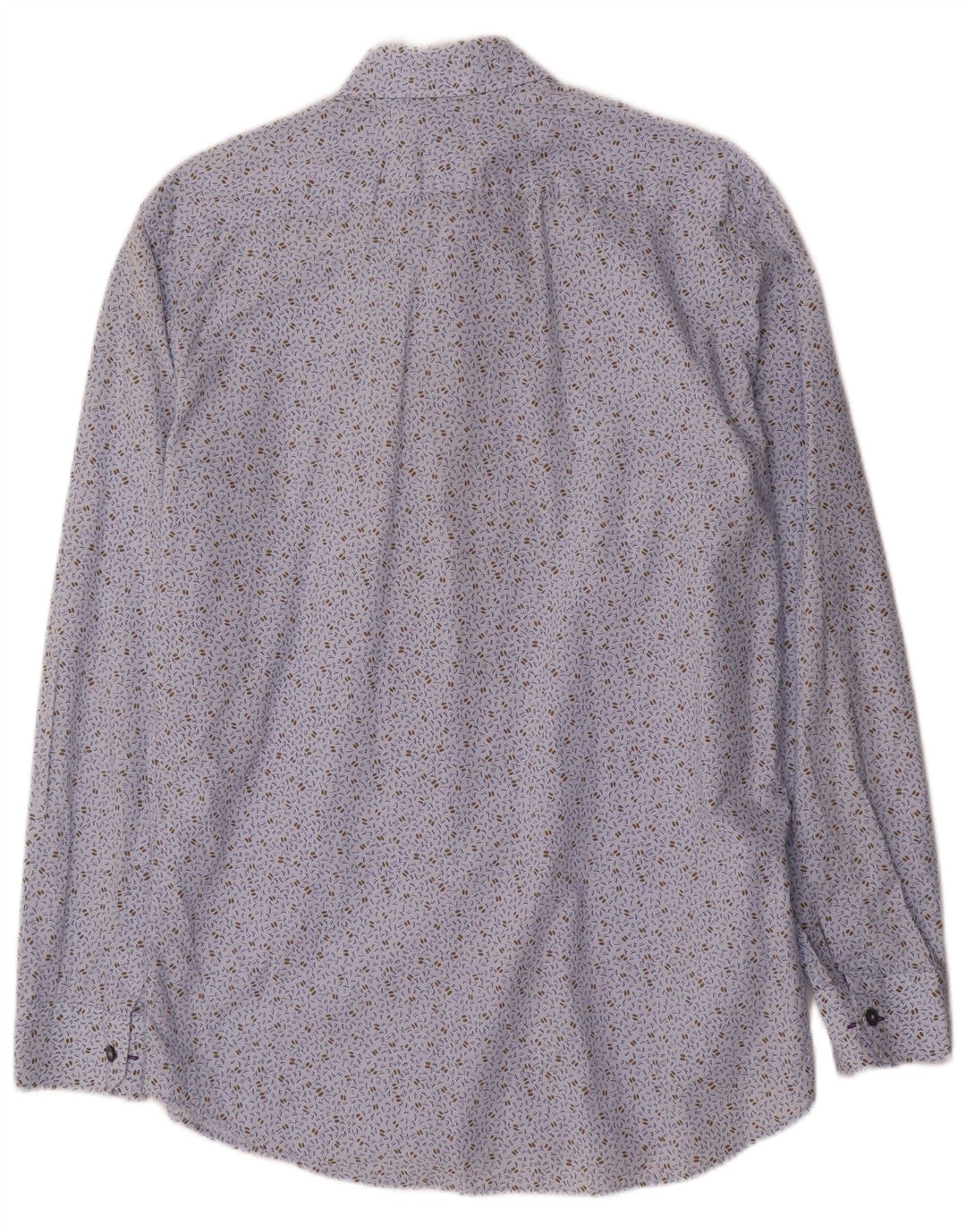 Paul Smith Mens Abstract Pattern Slim Fit Shirt Size 43 17 Medium Blue