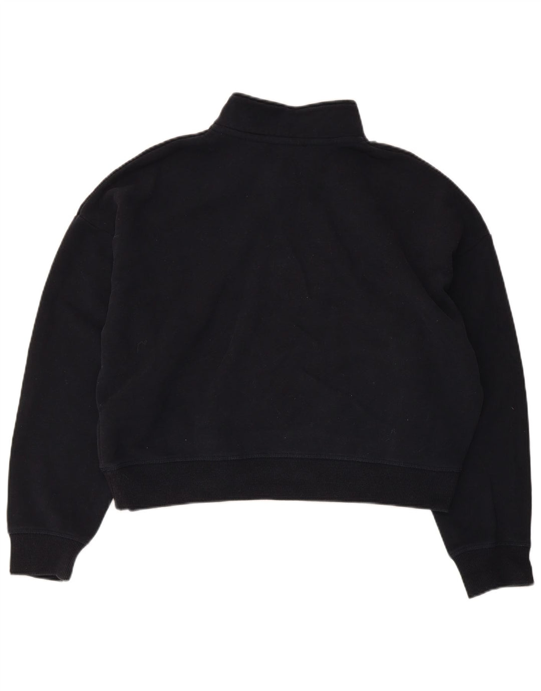 Superdry Womens Oversized Crop Sweatshirt Jumper UK 16 Large Navy Blue
