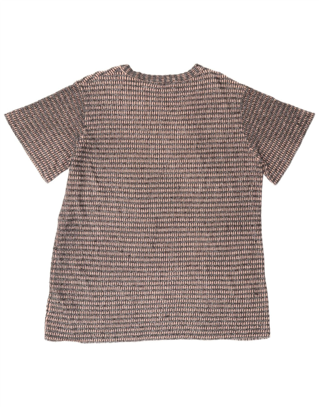 Zara Womens Oversized T-Shirt Top UK 14 Medium Black Striped Polyester