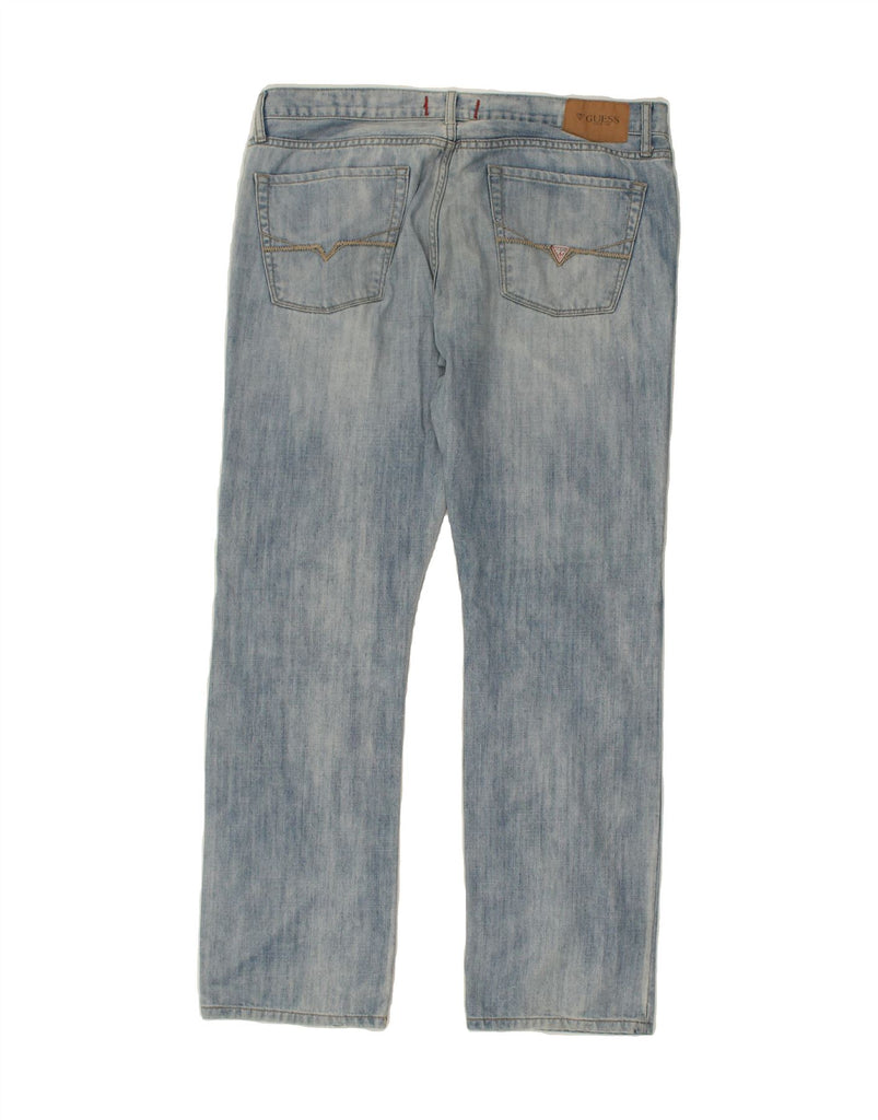 GUESS Mens Del Mar Slim Straight Jeans W38 L31 Blue Vintage Guess and Second-Hand Guess from Messina Hembry 