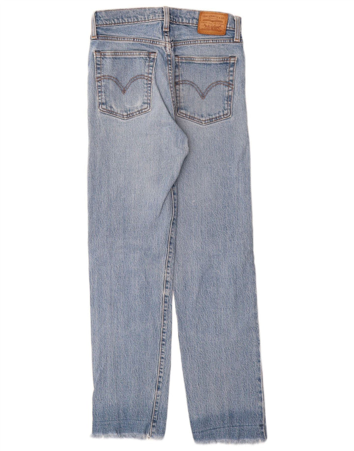 Levi's Womens Wedgie Straight Jeans W25 L28 Blue Cotton