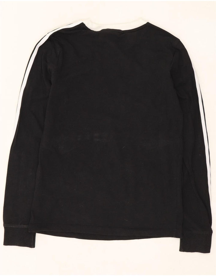 ADIDAS Womens Top Long Sleeve UK 6 XS  Black Cotton