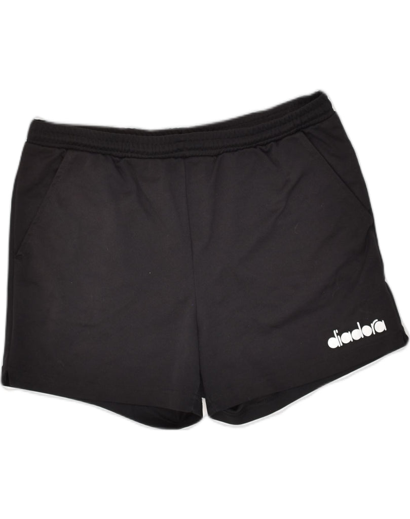 DIADORA Mens Sport Shorts XL Black Polyester | Vintage Diadora | Thrift | Second-Hand Diadora | Used Clothing | Messina Hembry 