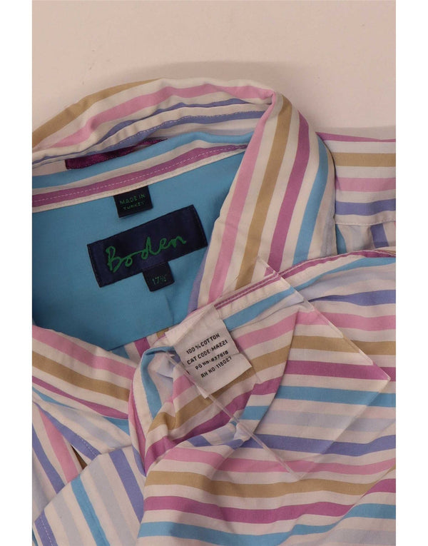 Boden Mens Shirt Size 17 1/2 XL Multicoloured Striped Cotton
