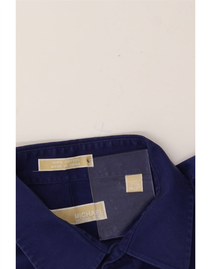 MICHAEL KORS Mens Shirt Size 17 1/2 XL Blue Cotton Vintage Michael Kors and Second-Hand Michael Kors from Messina Hembry 