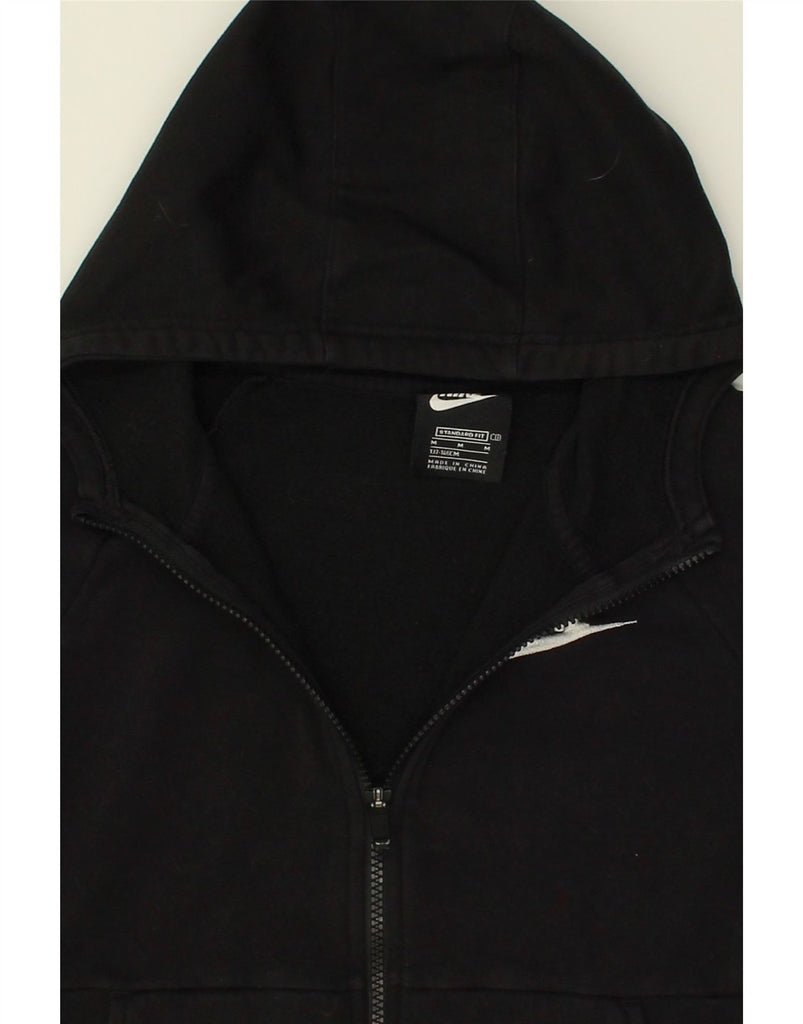 NIKE Boys Graphic Standard Fit Zip Hoodie Sweater 10-11 Years Medium Black | Vintage Nike | Thrift | Second-Hand Nike | Used Clothing | Messina Hembry 