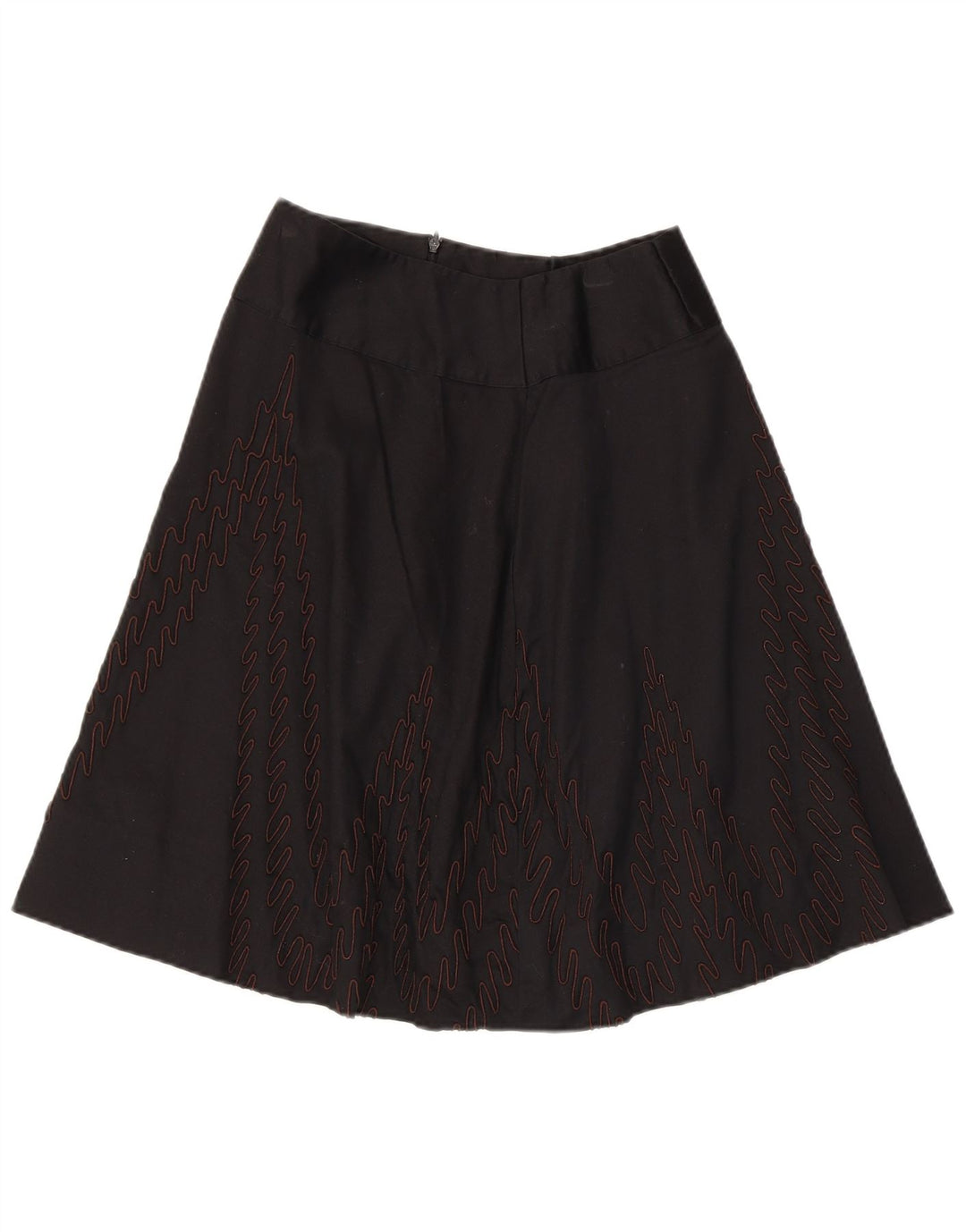 Reiss Womens A-Line Skirt UK 12 Medium W26  Black Geometric