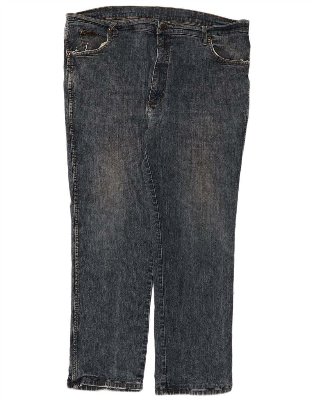 Wrangler Mens Texas Stretch Straight Jeans W42 L29 Blue Cotton