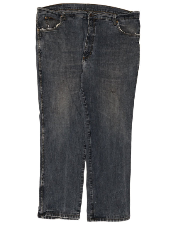 Wrangler Mens Texas Stretch Straight Jeans W42 L29 Blue Cotton