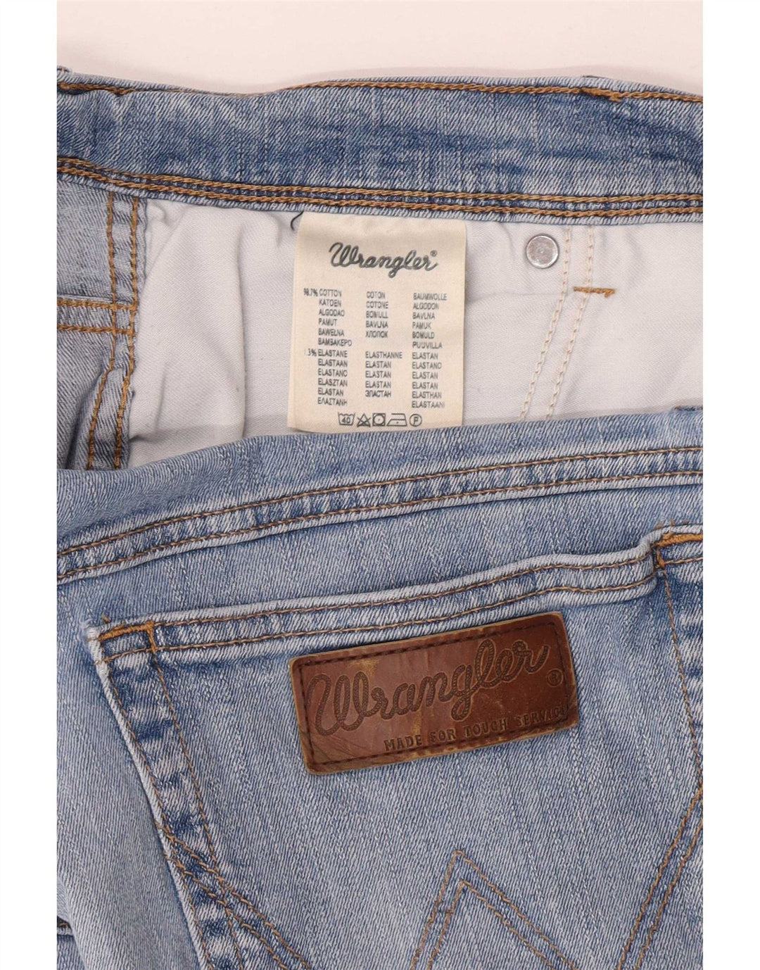 Wrangler Mens Texas Stretch Straight Jeans W34 L30 Blue Cotton