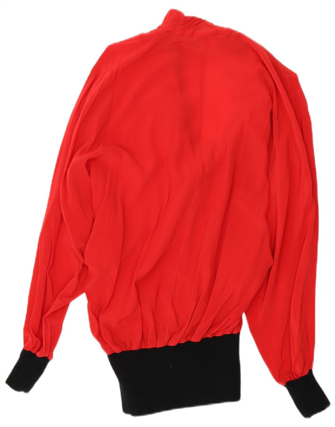 Daniela Massa Womens Long Sleeve Blouse Top IT 44 Medium Red Colourblock