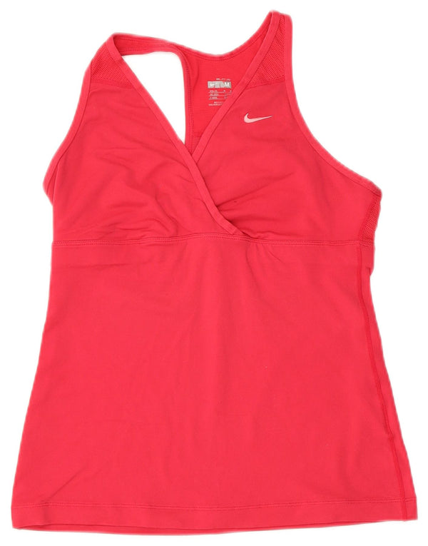 NIKE Womens Vest Top UK 12/14 Medium Red